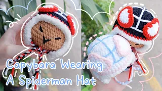 Crochet CAPYBARA WEARING A SPIDERMAN HAT | Móc len CAPYBARA ĐỘI NÓN NGƯỜI NHỆN | Lem'n Do