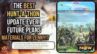 The BEST HUNT-A-THON UPDATE EVER! Future Plans! SELLING MATERIALS FOR ZENNY!? l Monster Hunter Now