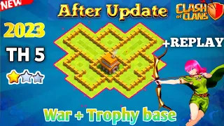 Best Town Hall 5 (TH5) Base 2023 With Copy Link & Replay | TH5 HYBRID/FARMING/TROPHY Base!! - coc