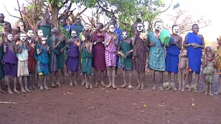 Tribal Dancing, Singing -- Surma Tribe in Omo Valley, Ethiopia