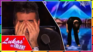 TERRIBLE DANCING audition BLEW Simon AWAY! | America's Got Talent/Britain's Got Talent PARODY