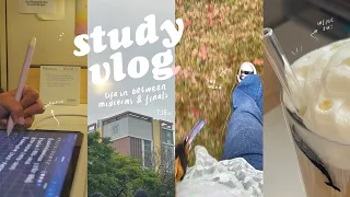 study vlog | life in between midterms and finals, getting back on track 🌿