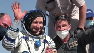 Return of the "Soyuz MS-17" spacecraft  / Посадка корабля "Союз МС-17"