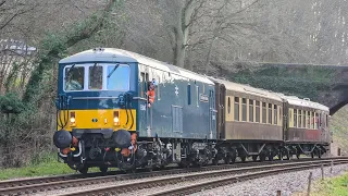 'Bluebell Railway' 73133 E6040 Shunts Stock at Horsted Keynes 2024