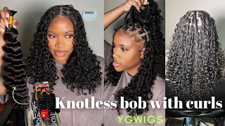 The best human hair for Knotless bob with curls ft YGWIGS