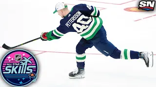 Elias Pettersson Unleashes 103.2-MPH Bomb To Win Hardest Shot Competition