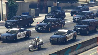 GTA 5 | Massive Presidential Motorcade In Los Santos | Game Loverz