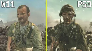 Call of Duty World at War Nintendo Wii vs PS3 Graphics Comparison