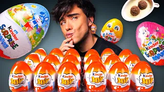 ASMR KINDER SURPRISE JOY EGG CHOCOLATE PARTY MUKBANG