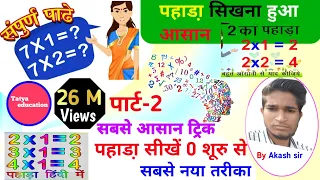 Basic Maths Part - 2 | पहाडा़ कैसे याद करें | पहाडा़ की 💯Short Trick💯 |🎯Table याद करने की आसान ट्रिक