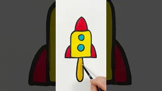 Rocket Ice Cream Drawing and Painting for Kids  #shortsvideo #painting #art #shorts