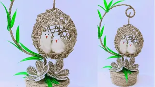 WOW!! JUTE CRAFT #jutecraft #bird'snest #homedecor  #diy #withme Jute Craft Idead Bird's Nest