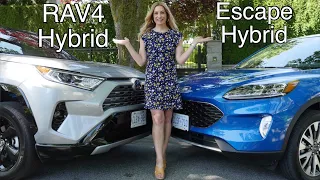 RAV4 Hybrid VS Escape Hybrid //  Review and fuel economy test