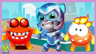 Talking Tom Hero Dash vs Om Nom Run vs Om Nom Parkour.Ледяной Том против Огненных Ам Нямов