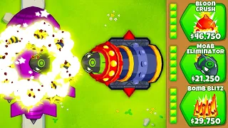 5-5-5 Bomb Shooter HACKED Bloons TD 6! (Cannon Stacking Challenge)