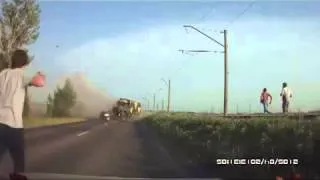 ДТП Авария Лобовое столкновение авто на видеорегистратор