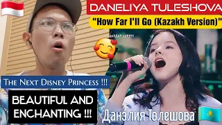 DANELIYA TULESHOVA | Данэлия Төлешова - "HOW FAR I'LL GO" (MOANA OST) REACTION | INDONESIAN REACTS