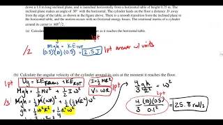 AP Physics C: Mechanics FRQ 2017 M3:  Rotational Motion