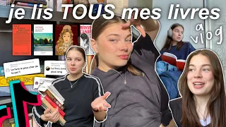 TIKTOK CONTRÔLE MA PILE À LIRE : JE ME DÉBARASSE TOUS MES LIVRES! reading vlog