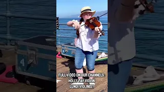 Toxic - Violin Duo at Santa Monica 🎻☀️🌴 @LunoiViolinist @HollyMayViolin  #shorts #short #ytshorts