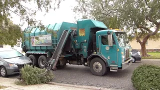 L.A. City Garbage Trucks Eating Christmas Trees