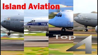 Top 4 Rare Arrivals in the last 5 years !!! US Air Force C-17,  Ilyushin Il-76... @ St.. Kitts