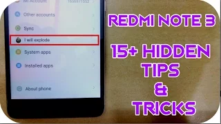 Xiaomi Redmi Note 3 15+ Tips & Tricks Hidden Features {HINDI}