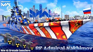 RF Admiral Nakhimov - Now 4x🔥Grenade Launcher Slot Very Powerful - Modern Warships