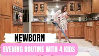 NIGHT TIME ROUTINE WITH A NEWBORN 2023 | EVENING ROUTINE WITH 4 KIDS | THE SIMPLIFIED SAVER