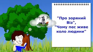 "Про зоряний Віз", "Чому пес живе коло людини" - Відеоурок з української літератури. 5 клас (НУШ).