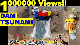 LEGO Dam TSUNAMI BEACH and SHIP - Ep 9