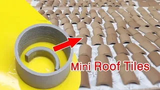 AWESOME Idea to make mini Roof Tiles to build mini Houses | Bricklaying