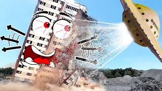 Extreme Dangerous Building Demolition | Heavy Equipment Machines Destroy Building | Lucky Doodles