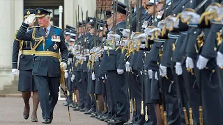 Prince Charles visits RAF Cranwell in Lincolnshire to meet with graduating squadron