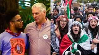 Agitador Pro Castrista amigo de Díaz-Canel detrás de protestas pro Hamas en Universidades de EEUU