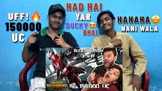 Ducky Bhai | Most Expensive Suit In PUBG Mobile | 150,000 UC | Blood Raven X Suit MAXED - Reaction