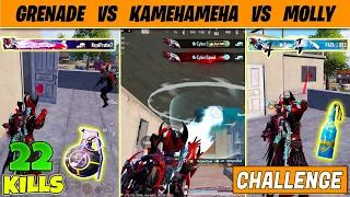 😱 OMG !! ME & BLOODRAVEN X-SUIT DOING THE MOST BRUTAL CHALLENGE NADE VS KAMEHAMEHA VS MOLLY IN BGMI