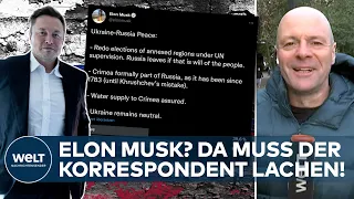 UKRAINE-KRIEG: „ELON MUSK sollte befördert werden“ - Spott aus Moskau und Zank mit Selenskyj