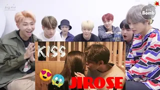 Bts reaction to jirose kiss moments [fanmade]