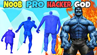 NOOB vs PRO vs HACKER vs GOD in Titan Rush 3D (Upgrade Hero)