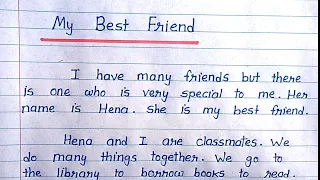 Essay Writing - "My Best Friend"#essaywriting #writing #bestfriend #friends