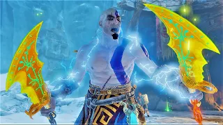 Unlimited BLUE TATTOO kratos vs Magni and Modi Sons of Thor  Cinematic Boss Fight God of War PC mod