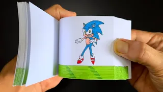 Sonic Slick Back Flipbook | Jubi Slide Dance | How to make a sonic slick back flipbook