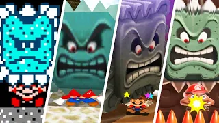 Evolution of Mario Getting Crushed by Thwomps (1988-2023)