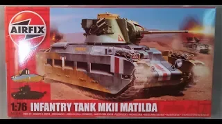 Airfix 1/76 Matilda MkII Infantry Tank Model Kit Complete