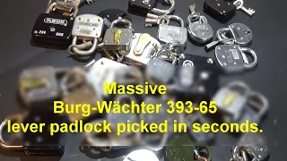 Don't buy lever padlocks to secure high values!