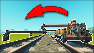 Who Can Build the Best Train Track Switching Vehicle? (Scrap Mechanic Gameplay)