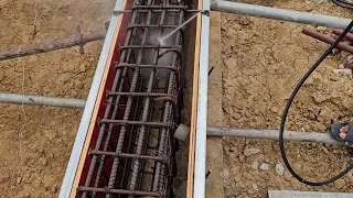 Clean rebar beam and form work#building #formwork #construction