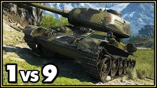 T-34-85M - 14 Kills - 1 vs 9 - World of Tanks Gameplay