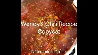 Wendy’s Copycat Chili Recipe